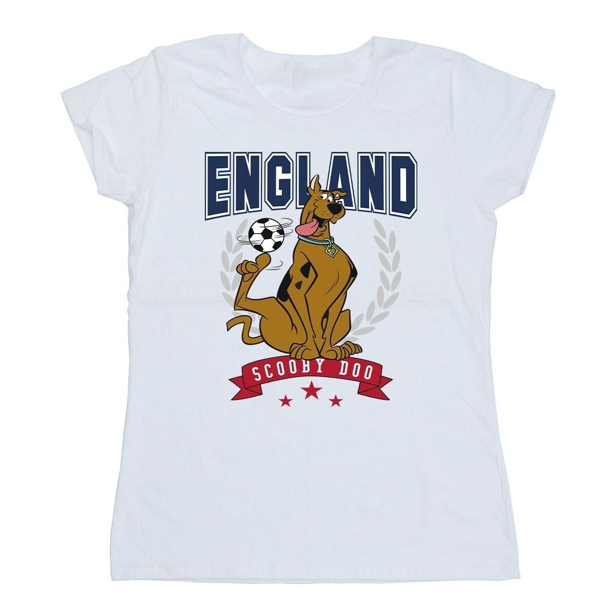 Abbigliamento Donna T-shirts a maniche lunghe Scooby Doo England Football Bianco