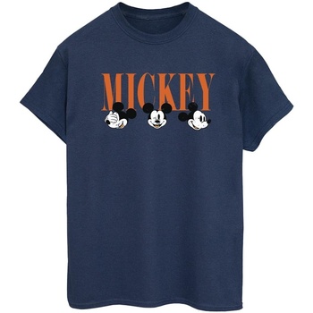 Abbigliamento Donna T-shirts a maniche lunghe Disney Mickey Mouse Faces Blu