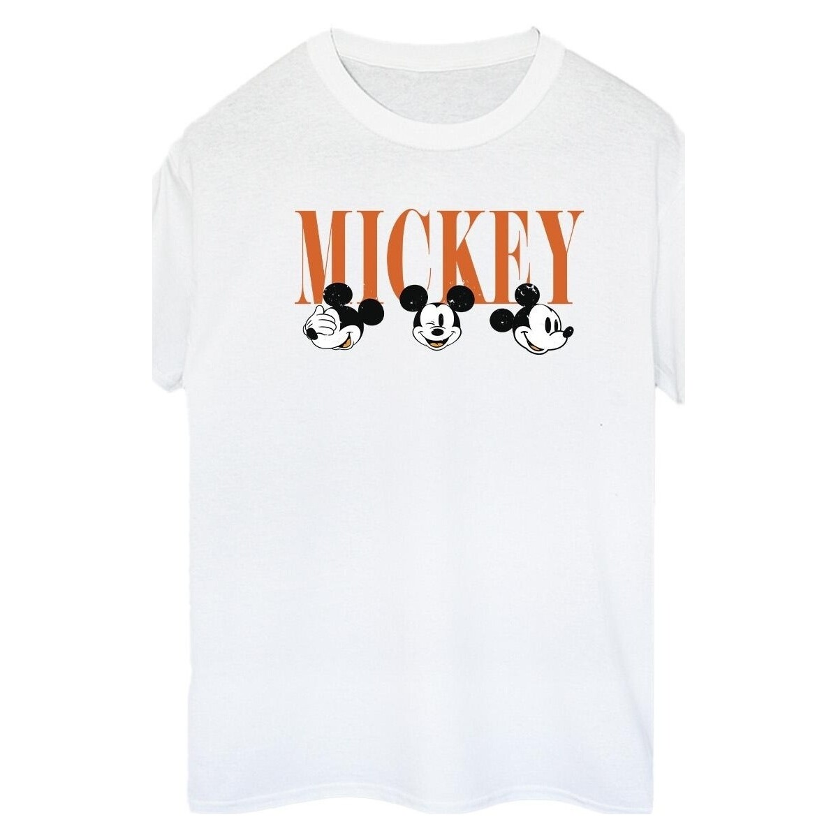 Abbigliamento Donna T-shirts a maniche lunghe Disney Mickey Mouse Faces Bianco