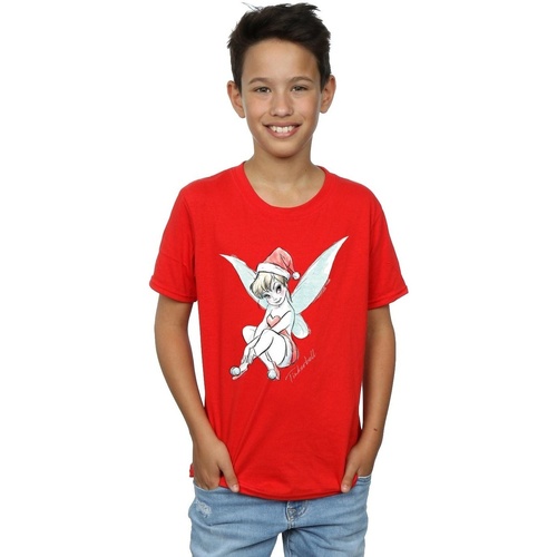 Abbigliamento Bambino T-shirt maniche corte Disney Tinkerbell Christmas Fairy Rosso