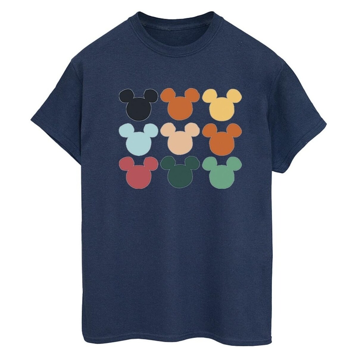 Abbigliamento Donna T-shirts a maniche lunghe Disney Mickey Mouse Heads Square Blu