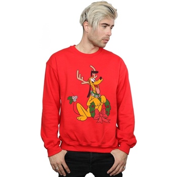 Abbigliamento Uomo Felpe Disney Pluto Christmas Reindeer Rosso