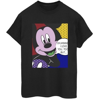 Abbigliamento Donna T-shirts a maniche lunghe Disney Mickey Mouse Oh Minnie Pop Art Nero