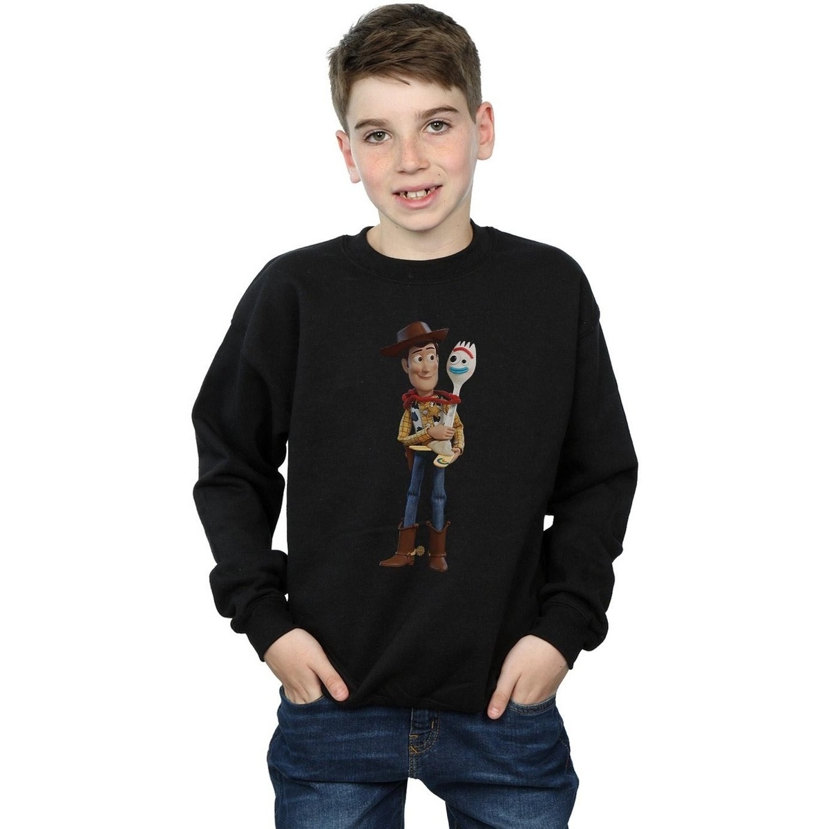 Abbigliamento Bambino Felpe Disney Toy Story 4 Woody And Forky Nero