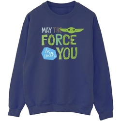 Abbigliamento Donna Felpe Disney The Mandalorian May The Force Be With You Blu