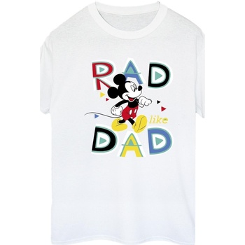 Abbigliamento Donna T-shirts a maniche lunghe Disney Mickey Mouse Rad Dad Bianco