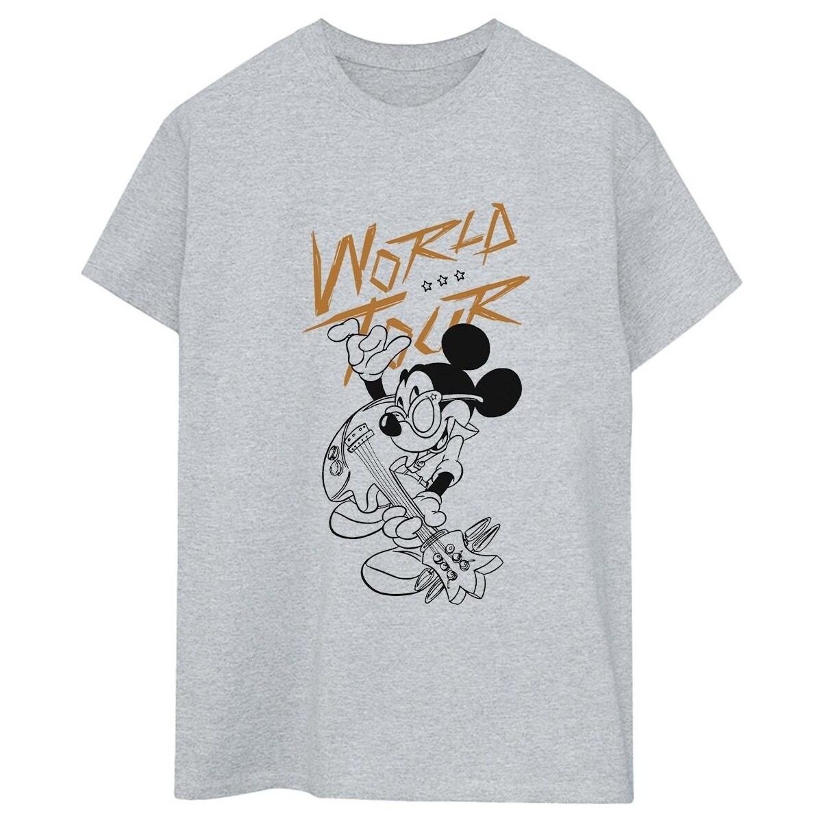 Abbigliamento Donna T-shirts a maniche lunghe Disney Mickey Mouse World Tour Line Grigio