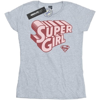 Abbigliamento Donna T-shirts a maniche lunghe Dc Comics Supergirl Retro Logo Grigio