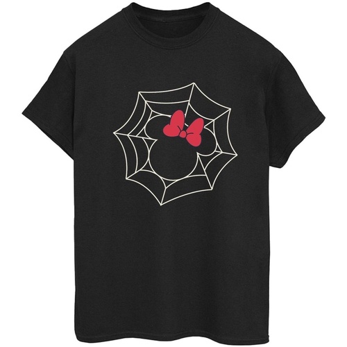 Abbigliamento Donna T-shirts a maniche lunghe Disney Minnie Mouse Spider Web Nero
