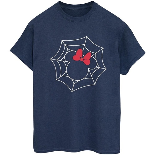 Abbigliamento Donna T-shirts a maniche lunghe Disney Minnie Mouse Spider Web Blu
