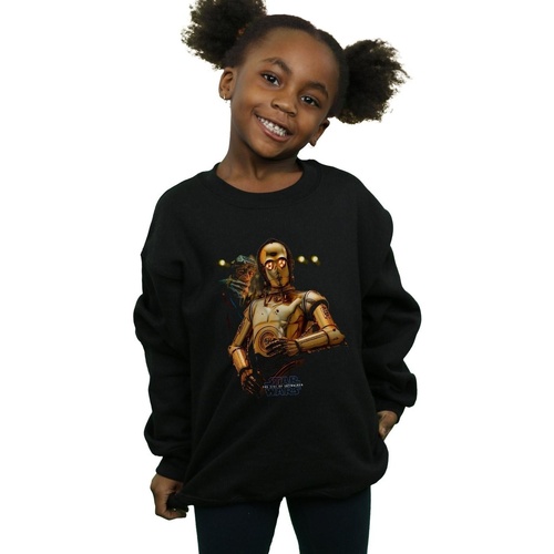 Abbigliamento Bambina Felpe Disney The Rise Of Skywalker C-3PO And Babu Frik Nero