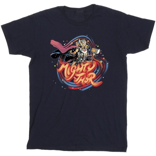 Abbigliamento Bambino T-shirt maniche corte Marvel Thor Love And Thunder Mighty Thor Swirl Blu