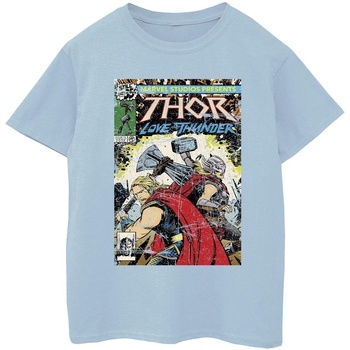 Abbigliamento Bambino T-shirt & Polo Marvel Thor Love And Thunder Vintage Poster Blu