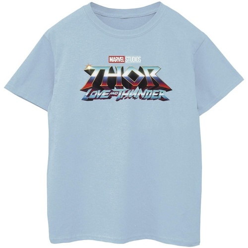 Abbigliamento Bambino T-shirt & Polo Marvel Thor Love And Thunder Logo Blu