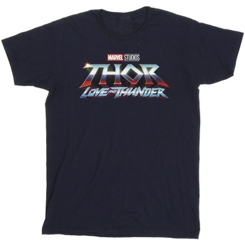 Abbigliamento Bambino T-shirt maniche corte Marvel Thor Love And Thunder Logo Blu