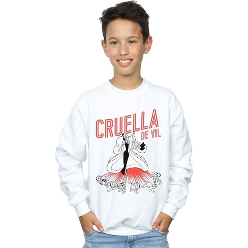 Abbigliamento Bambino Felpe Disney Cruella De Vil Dalmatians Bianco