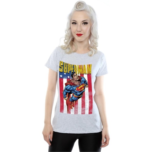 Abbigliamento Donna T-shirts a maniche lunghe Dc Comics Superman Flight Grigio