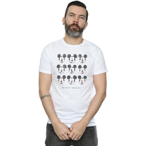 Abbigliamento Uomo T-shirts a maniche lunghe Disney Mickey Mouse Wink And Smile Bianco