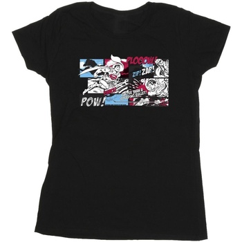 Abbigliamento Donna T-shirts a maniche lunghe Dc Comics Superman Comic Strip Nero