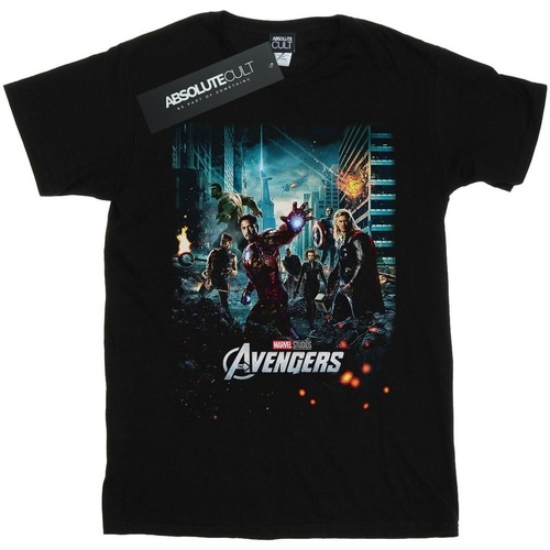 Abbigliamento Donna T-shirts a maniche lunghe Marvel Studios The Avengers Poster Nero