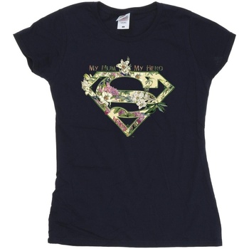 Abbigliamento Donna T-shirts a maniche lunghe Dc Comics Superman My Mum My Hero Blu