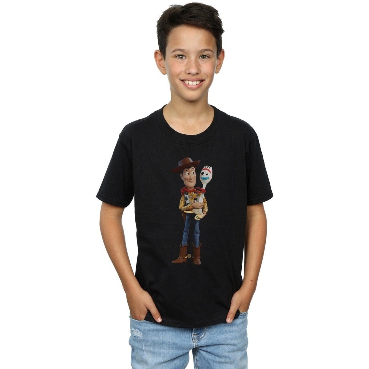 Abbigliamento Bambino T-shirt maniche corte Disney Toy Story 4 Woody And Forky Nero