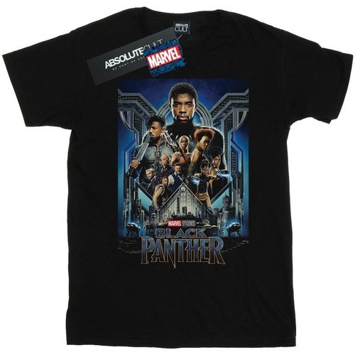 Abbigliamento Donna T-shirts a maniche lunghe Marvel Studios Black Panther Poster Nero