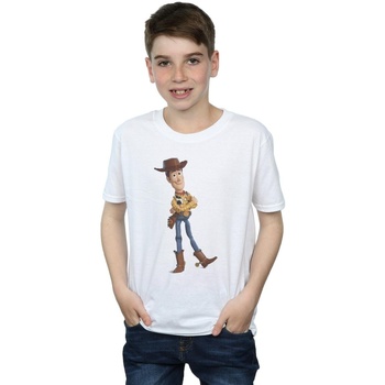 Abbigliamento Bambino T-shirt maniche corte Disney Toy Story 4 Sherrif Woody Bianco