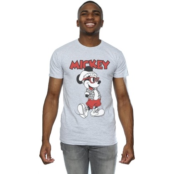 Abbigliamento Uomo T-shirts a maniche lunghe Disney Mickey Mouse Hipster Grigio