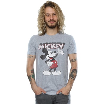 Abbigliamento Uomo T-shirts a maniche lunghe Disney Mickey Mouse Presents Grigio