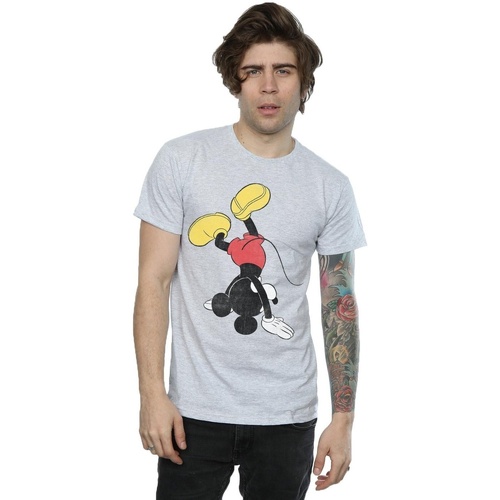 Abbigliamento Uomo T-shirts a maniche lunghe Disney Mickey Mouse Upside Down Grigio