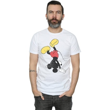 Abbigliamento Uomo T-shirts a maniche lunghe Disney Mickey Mouse Upside Down Bianco