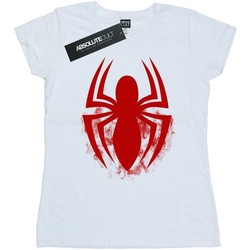 Abbigliamento Donna T-shirts a maniche lunghe Marvel Spider-Man Logo Emblem Bianco