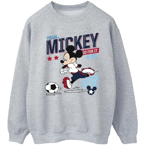 Abbigliamento Uomo Felpe Disney Mickey Mouse Team Mickey Football Grigio