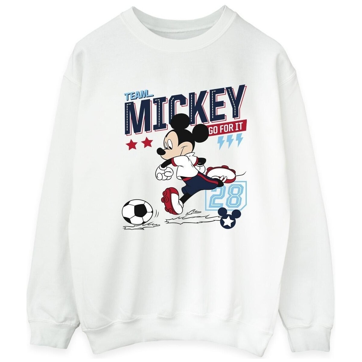 Abbigliamento Uomo Felpe Disney Mickey Mouse Team Mickey Football Bianco