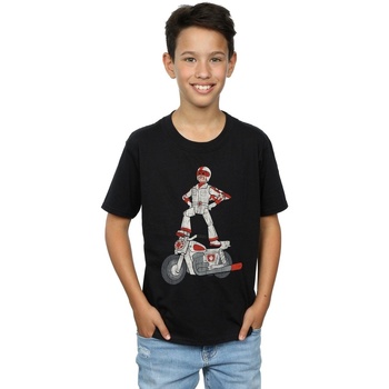 Abbigliamento Bambino T-shirt maniche corte Disney Toy Story 4 Duke Caboom Pose Nero