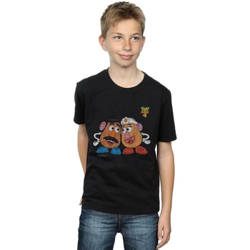 Abbigliamento Bambino T-shirt maniche corte Disney Toy Story 4 Mr And Mrs Potato Head Nero