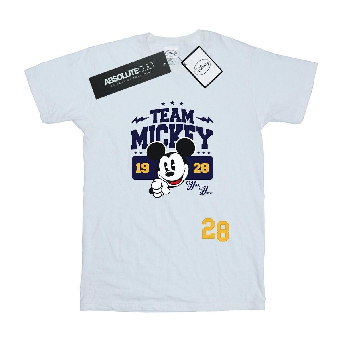 Abbigliamento Uomo T-shirts a maniche lunghe Disney Mickey Mouse Team Mickey Bianco