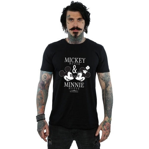 Abbigliamento Uomo T-shirts a maniche lunghe Disney Mickey And Minnie Mouse Mousecrush Mondays Nero