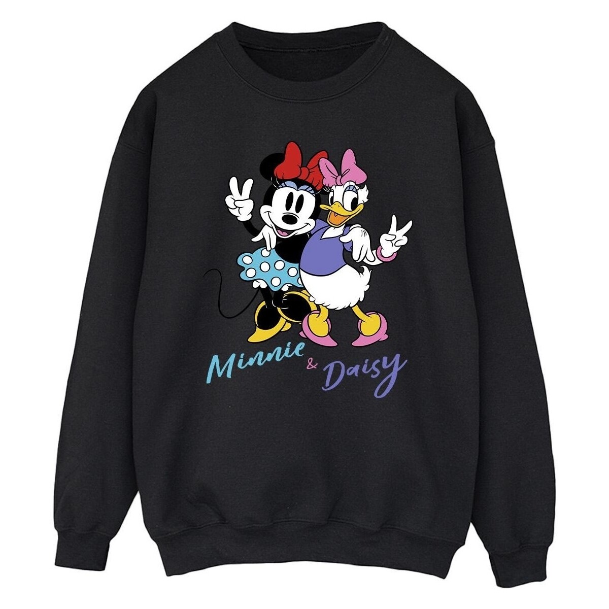 Abbigliamento Uomo Felpe Disney Minnie Mouse And Daisy Nero