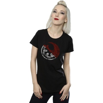 Abbigliamento Donna T-shirts a maniche lunghe Disney Rogue One Rusty Emblems Nero