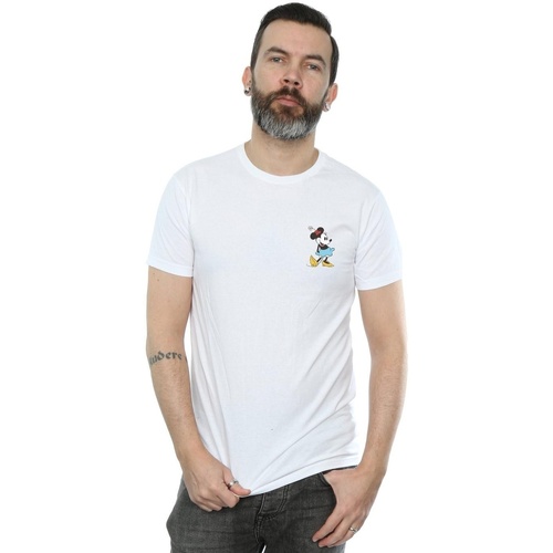 Abbigliamento Uomo T-shirts a maniche lunghe Disney Minnie Mouse Kick Chest Bianco