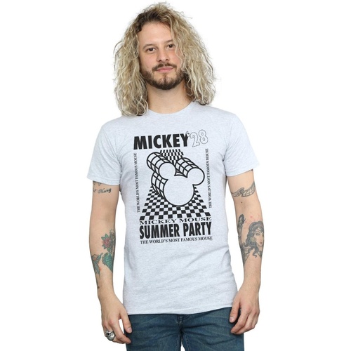 Abbigliamento Uomo T-shirts a maniche lunghe Disney Mickey Mouse Summer Party Grigio