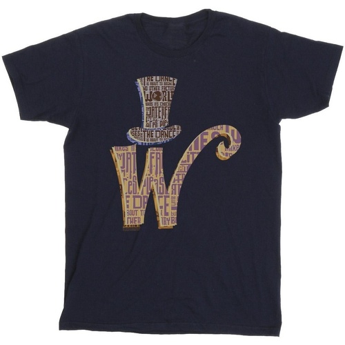 Abbigliamento Bambino T-shirt maniche corte Willy Wonka W Logo Hat Blu