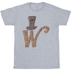 Abbigliamento Bambino T-shirt maniche corte Willy Wonka W Logo Hat Grigio