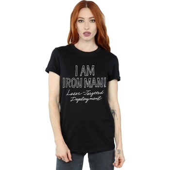 Abbigliamento Donna T-shirts a maniche lunghe Marvel I Am Iron Man Nero