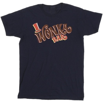 Abbigliamento Bambino T-shirt maniche corte Willy Wonka Bar Logo Blu