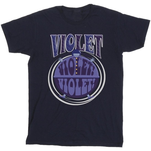 Abbigliamento Bambino T-shirt maniche corte Willy Wonka Violet Turning Violet Blu