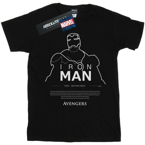 Abbigliamento Donna T-shirts a maniche lunghe Marvel Iron Man Single Line Nero
