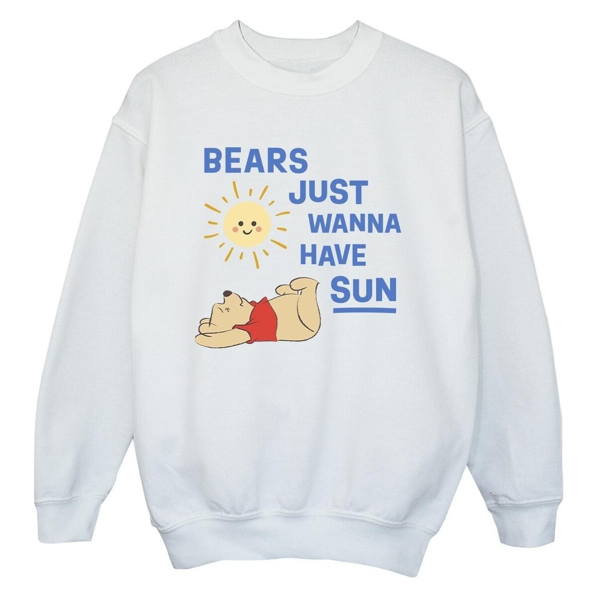 Abbigliamento Bambino Felpe Disney Winnie The Pooh Bears Just Wanna Have Sun Bianco